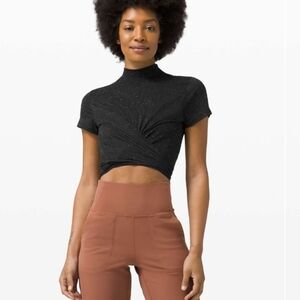 Lululemon Time to Restore Mock Neck Short Sleeve Size 8